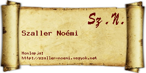 Szaller Noémi névjegykártya